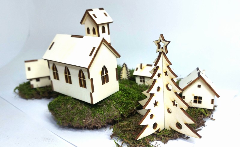 Vánoční vesnička - stavebnice