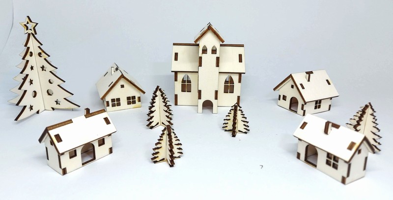 Vánoční vesnička - stavebnice