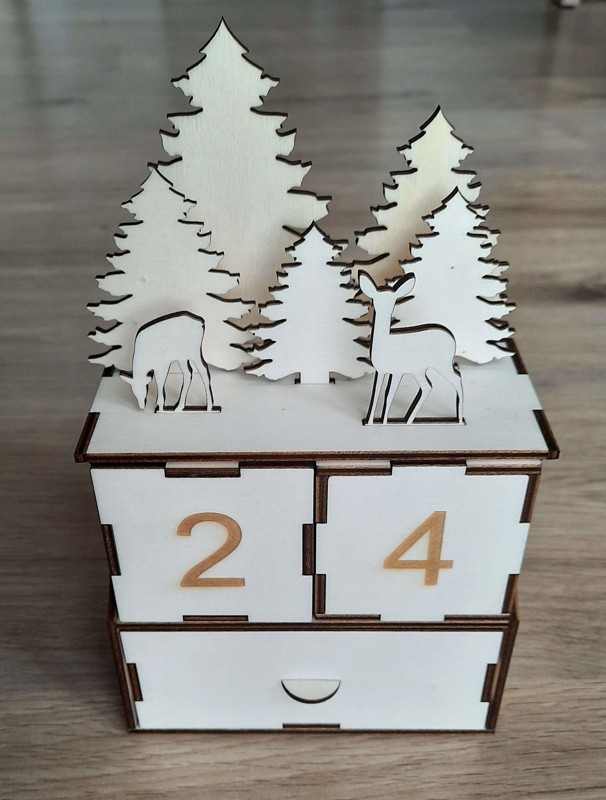 Adventní kalendář se šuplíčkem