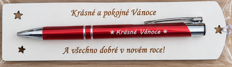 Vánoční propiska se záložkou