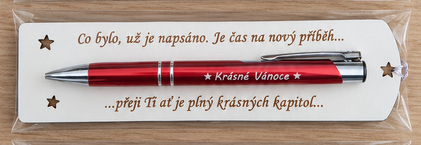 Vánoční propiska se záložkou
