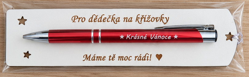 Vánoční propiska se záložkou