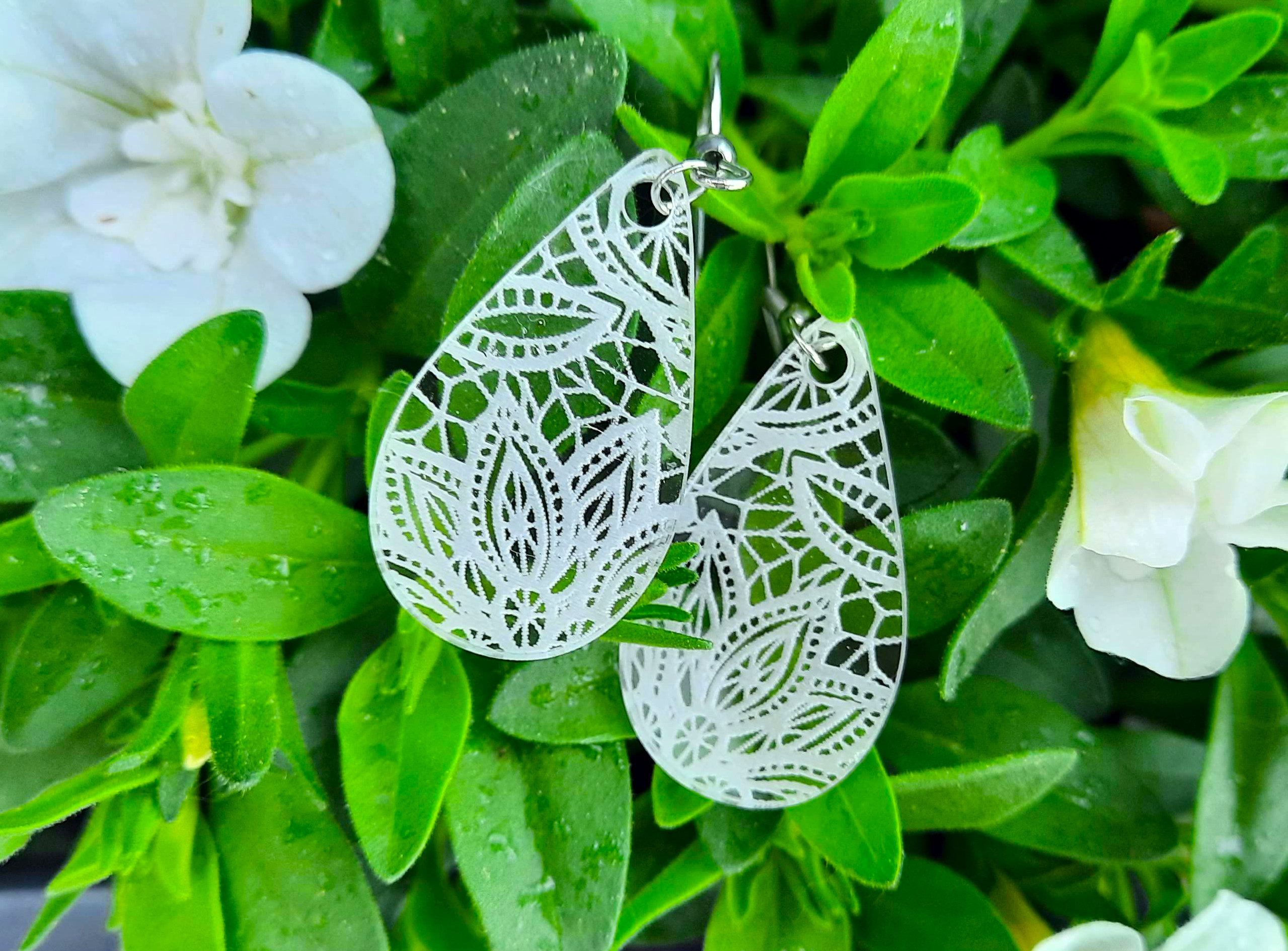 Náušnice kapky akryl