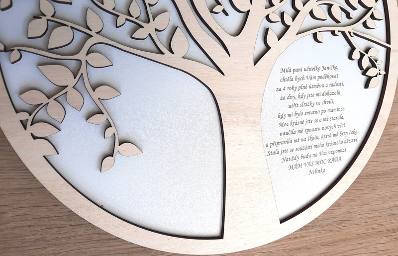 Dekorace strom na podložce