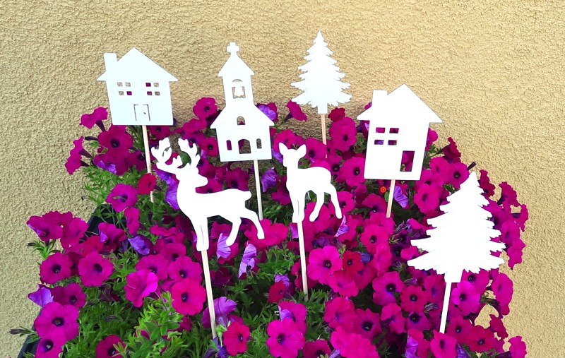 Sada zápichů vesnička