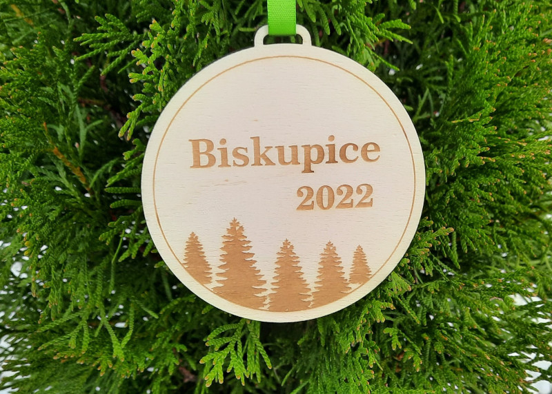 Dřevěná medaile přírodní