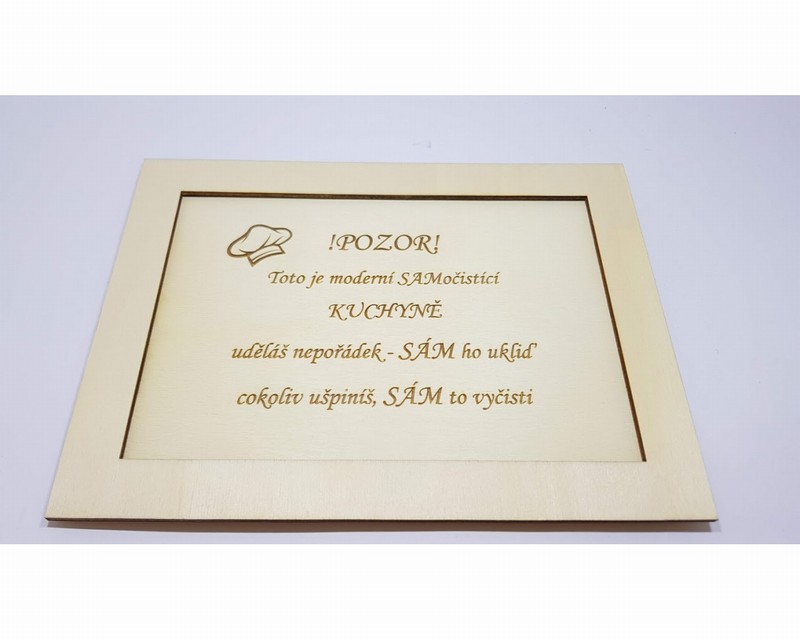 Cedule samočistící kuchyně