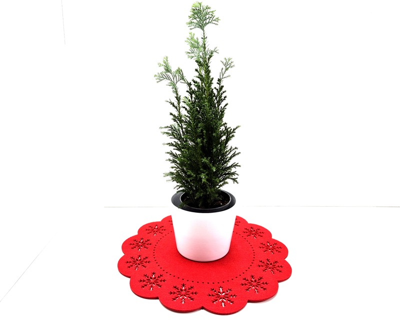 Prostírání vločky v kruhu