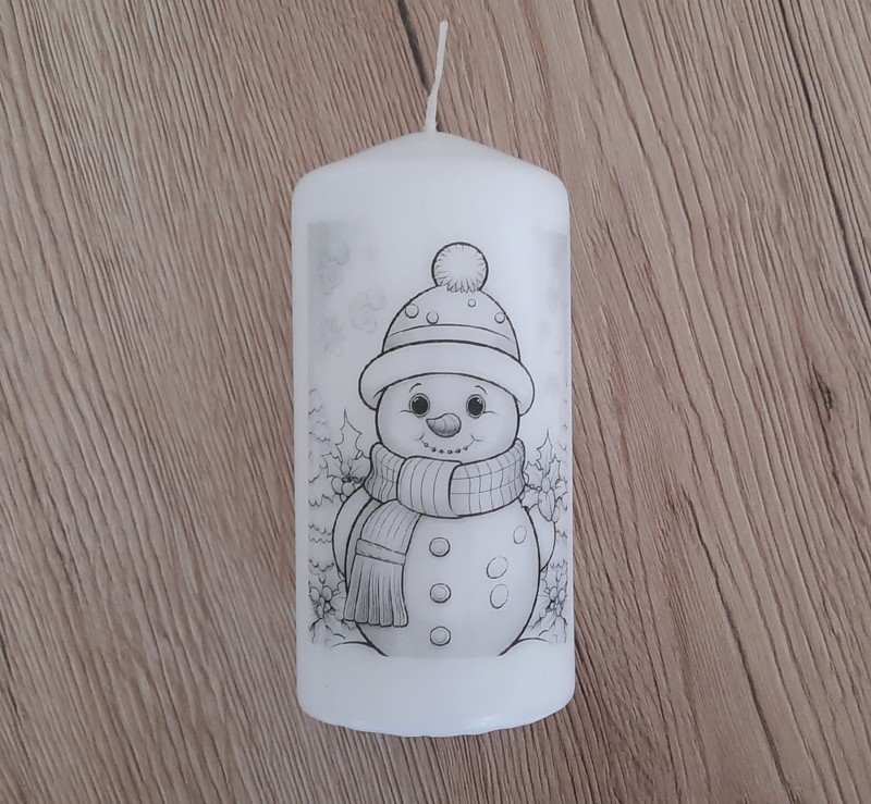 Svíčka s vánočním motivem