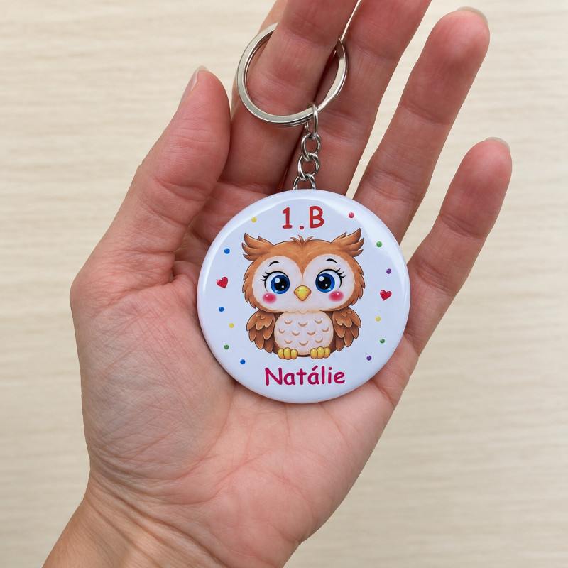 Personalizovaná klíčenka se sovičkou a jménem