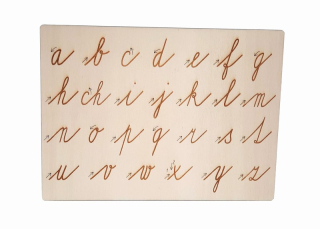 Dřevěná tabulka k nácviku psaní