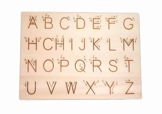 Dřevěná tabulka k nácviku psaní