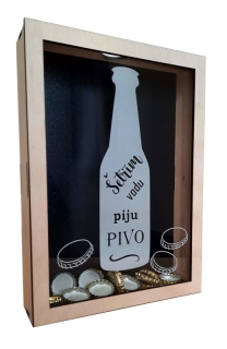 Krabička na vrchnáky od piva