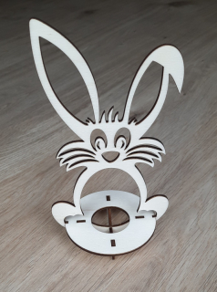 Přírodní velikonoční zajíček – Stojánek na vajíčko (19 cm)