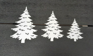 Ozdoba do okna sada 3 stromů