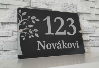 Designové číslo popisné z plexiskla