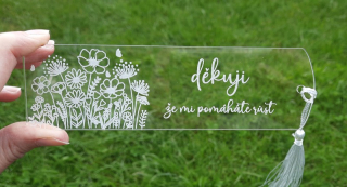 Gravírovaná záložka pro paní učitelku