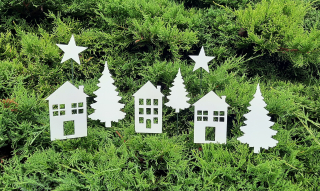 Sada zápichů domečky