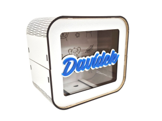 Dětská dřevěná pokladnička se jménem 