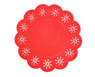 Prostírání vločky v kruhu